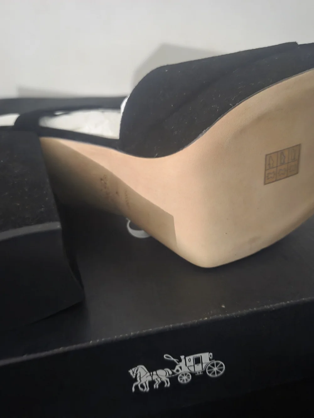 Coach black suede